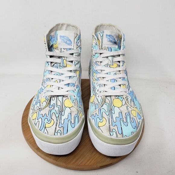 Vans Sk8-Hi Stackform Shoe Women 7.5 Blue Yellow Change Platform Tapered Sneaker - Picture 4 of 13